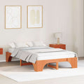 Bettrahmen Wachsbraun 135 x 190 cm Massives Kiefernholz