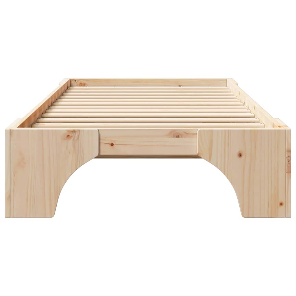 Bettrahmen Natur 80 x 200 cm Massives Kiefernholz