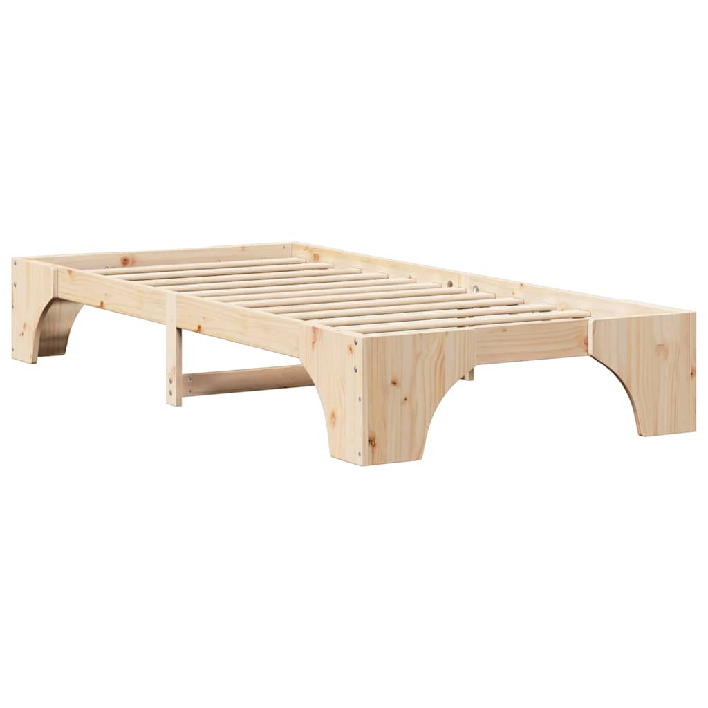 Bettrahmen Natur 90 x 190 cm Massives Kiefernholz
