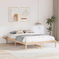 Bettrahmen Natur 150 x 200 cm Massives Kiefernholz