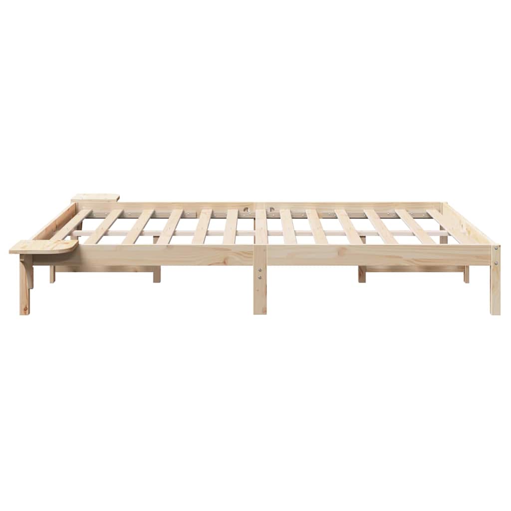 Bettrahmen Natur 150 x 200 cm Massives Kiefernholz
