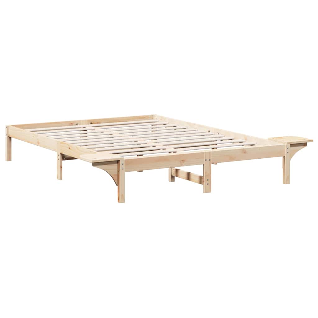 Bettrahmen Natur 140 x 200 cm Massives Kiefernholz