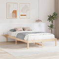 Bettrahmen Natur 135 x 190 cm Massives Kiefernholz