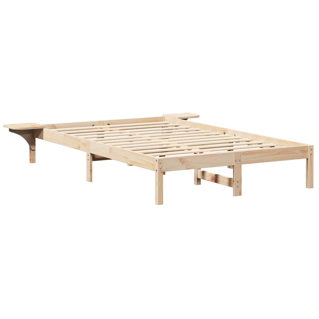 Bettrahmen Natur 120 x 190 cm Massives Kiefernholz