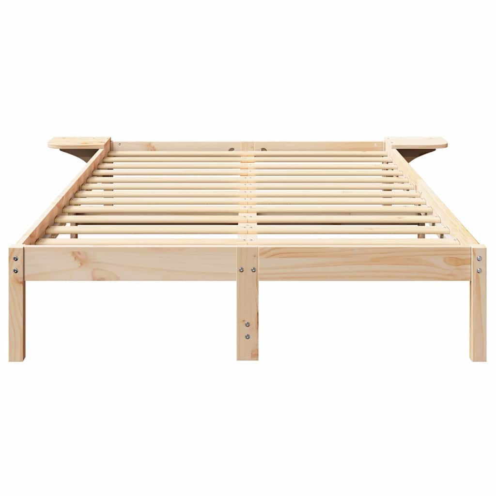 Bettrahmen Natur 120 x 190 cm Massives Kiefernholz