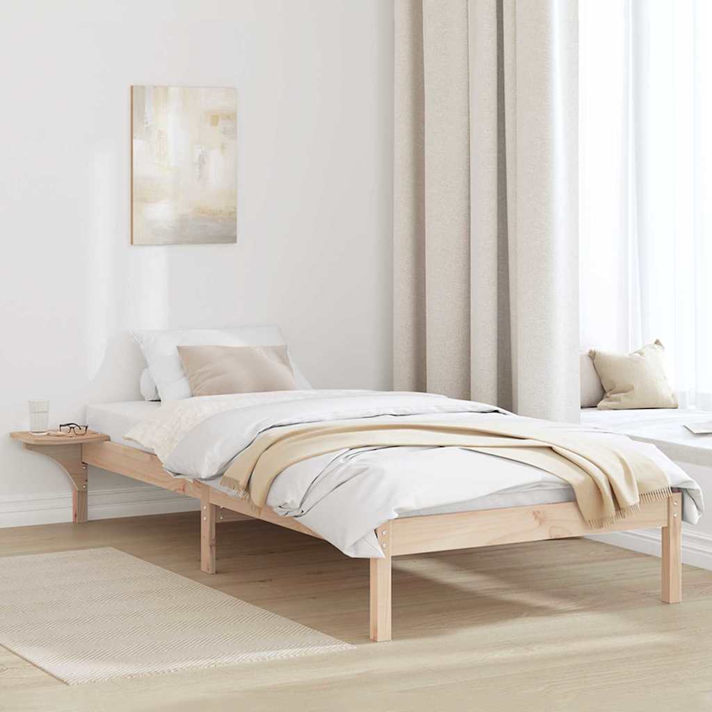 Bettrahmen Natur 90 x 200 cm Massives Kiefernholz