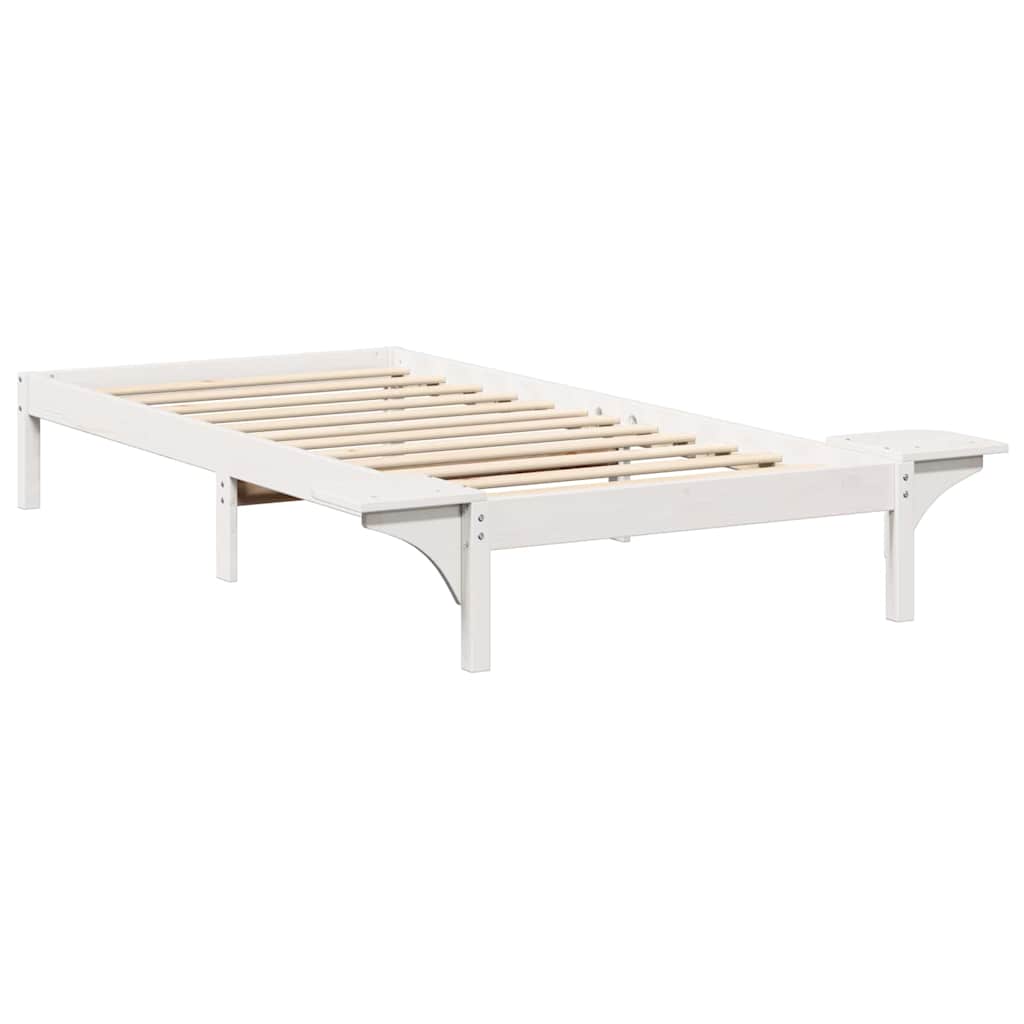 Bettrahmen Weiß 80 x 200 cm Massives Kiefernholz