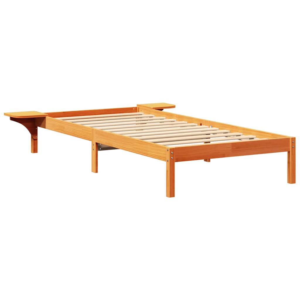 Bettrahmen Wachsbraun 80 x 200 cm Massives Kiefernholz