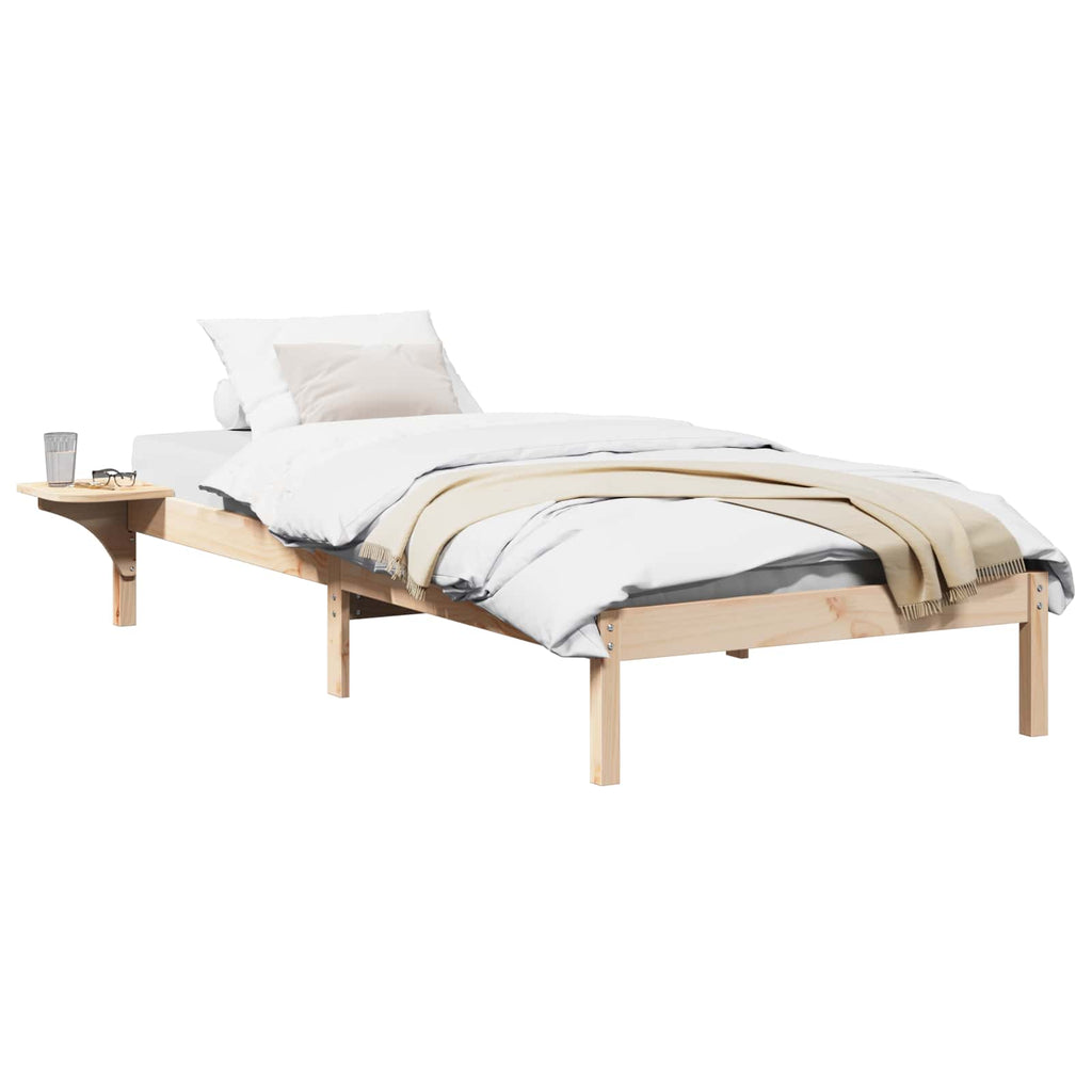 Bettrahmen Natur 75 x 190 cm Massives Kiefernholz