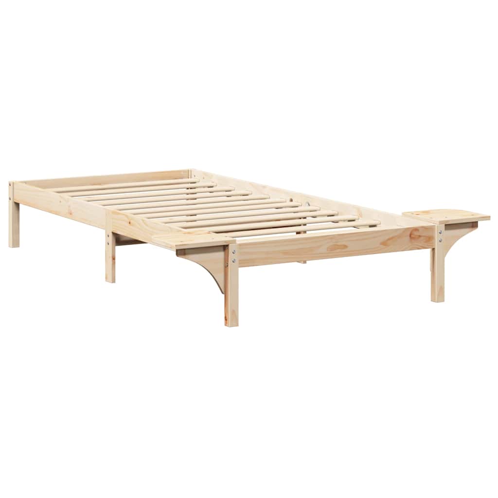 Bettrahmen Natur 75 x 190 cm Massives Kiefernholz