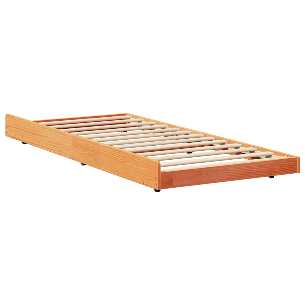 Bettgestell Braun 90 x 200 cm Massivholz Kiefer