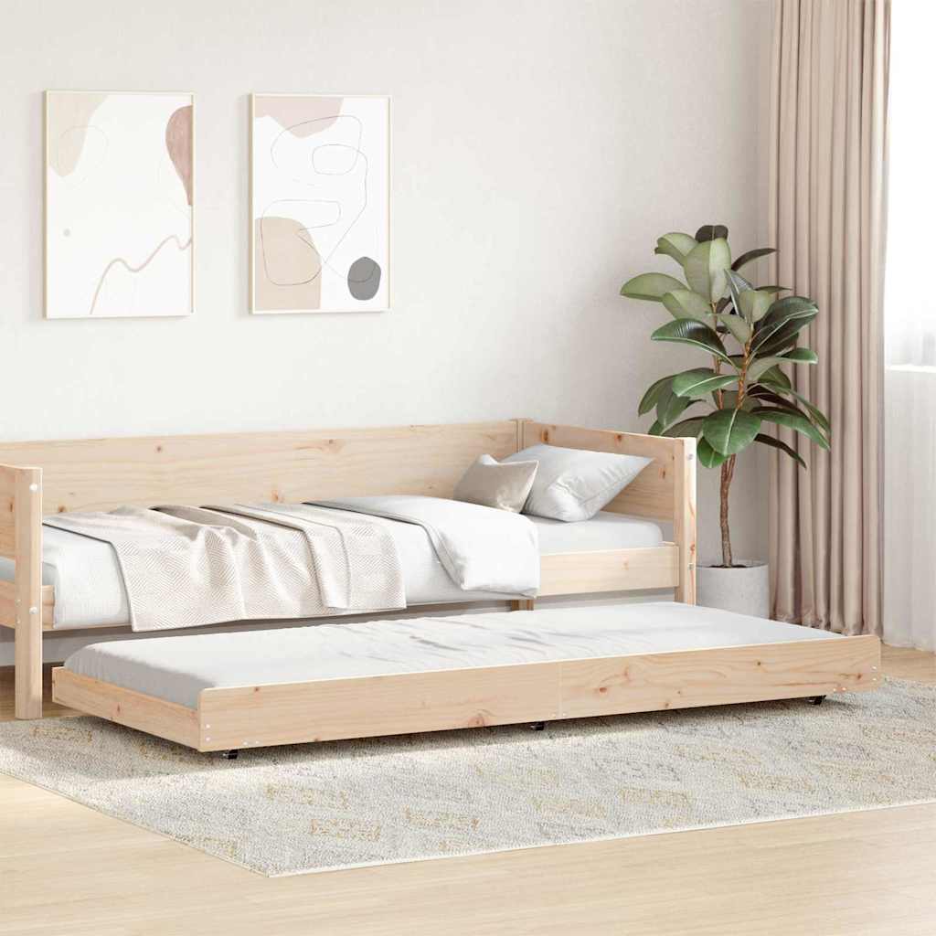 Bettgestell Braun 80 x 200 cm Massivholz Kiefer