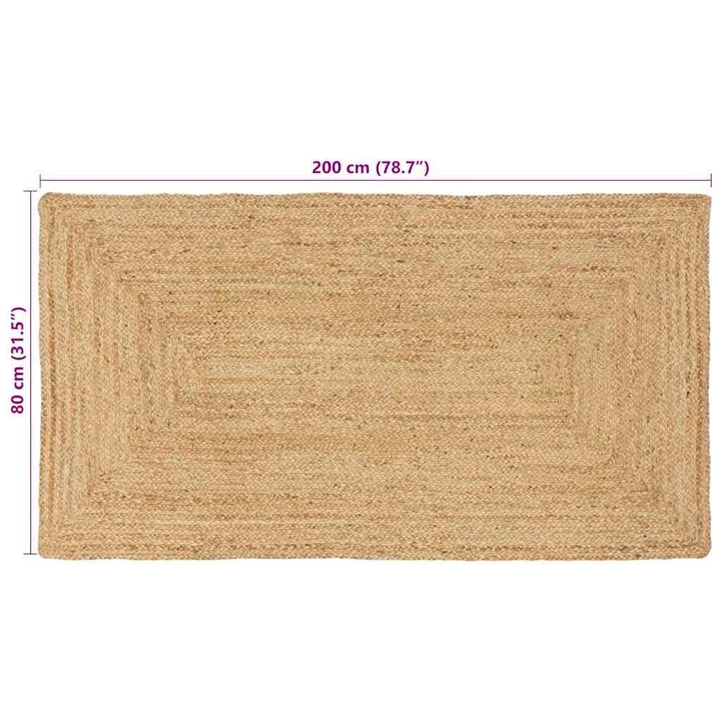 Bereichsteppiche Natur 80 x 200 cm Jute