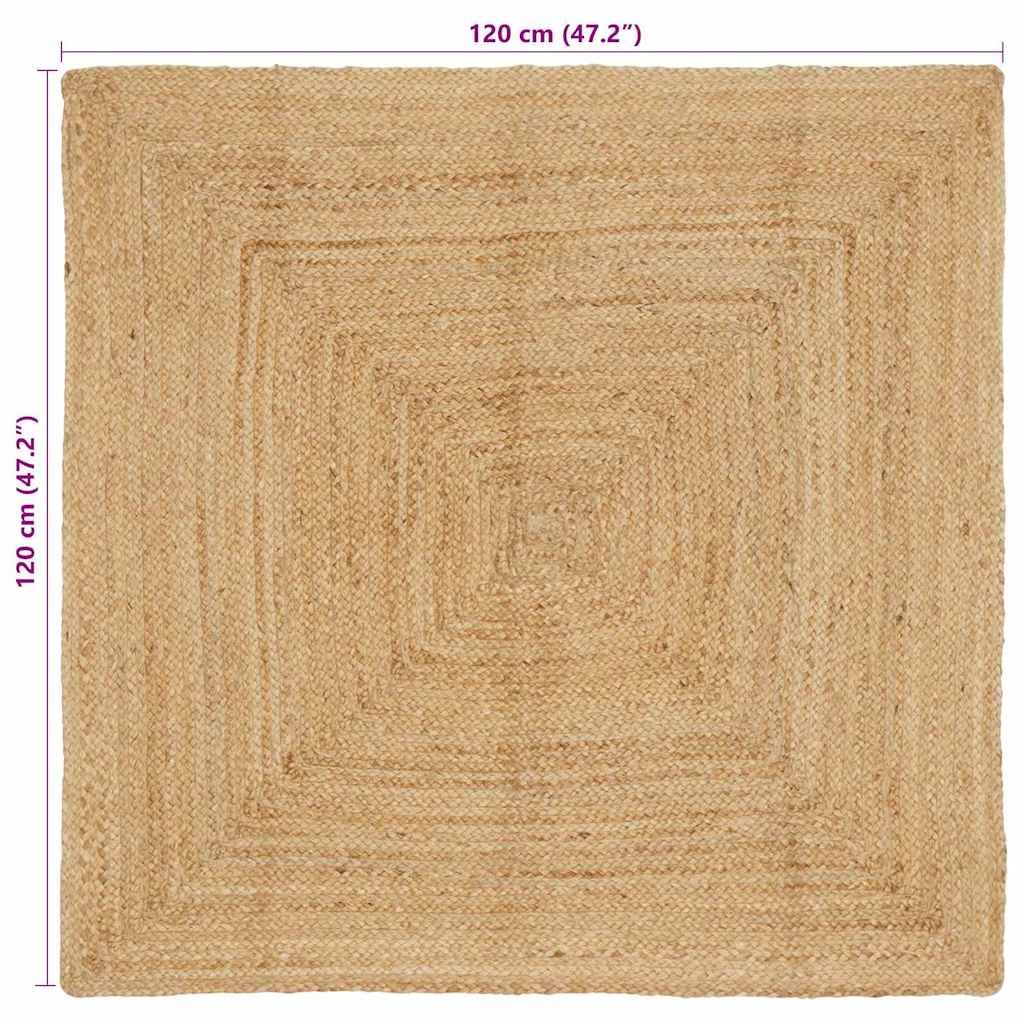 Bereichsteppiche Natur 120 x 120 cm Jute