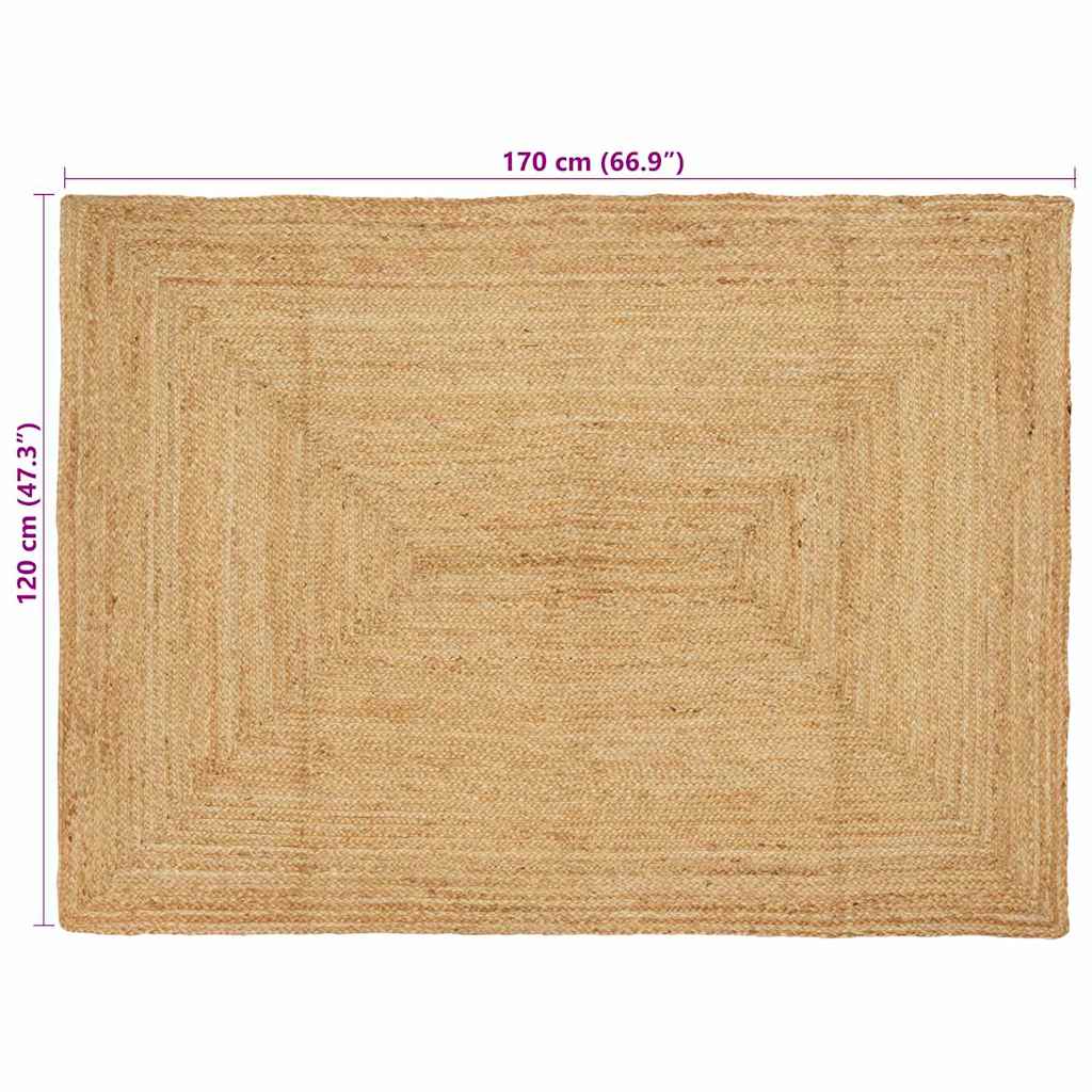 Bereichsteppiche Natur 120 x 170 cm Jute