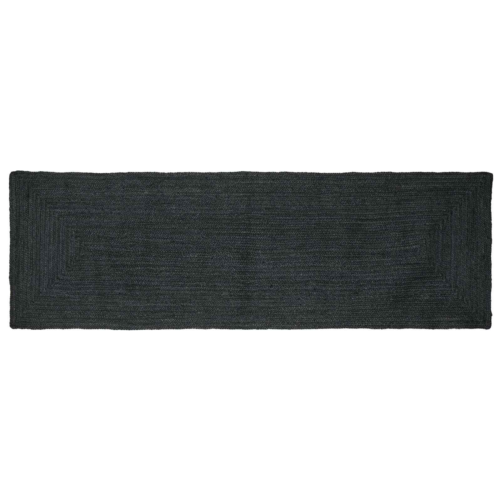 Bereichsteppiche Rechtwinklig Dunkelgrau 80 x 250 cm Jute