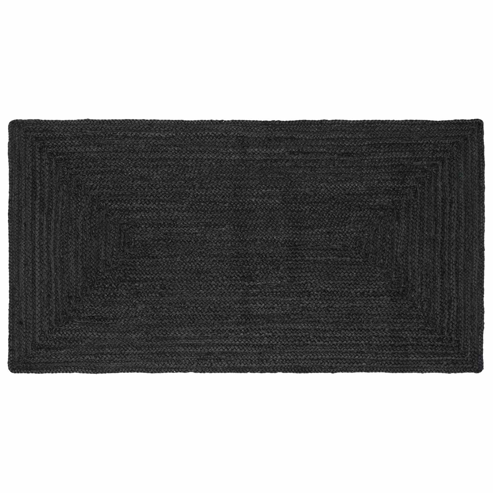 Bereichsteppiche Rechtwinklig Dunkelgrau 100 x 200 cm Jute