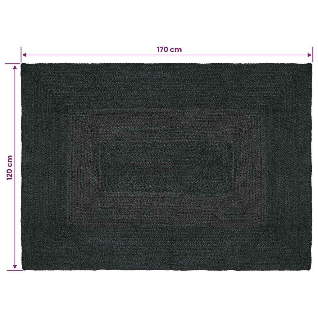 Bereichsteppiche Rechtwinklig Dunkelgrau 120 x 170 cm Jute