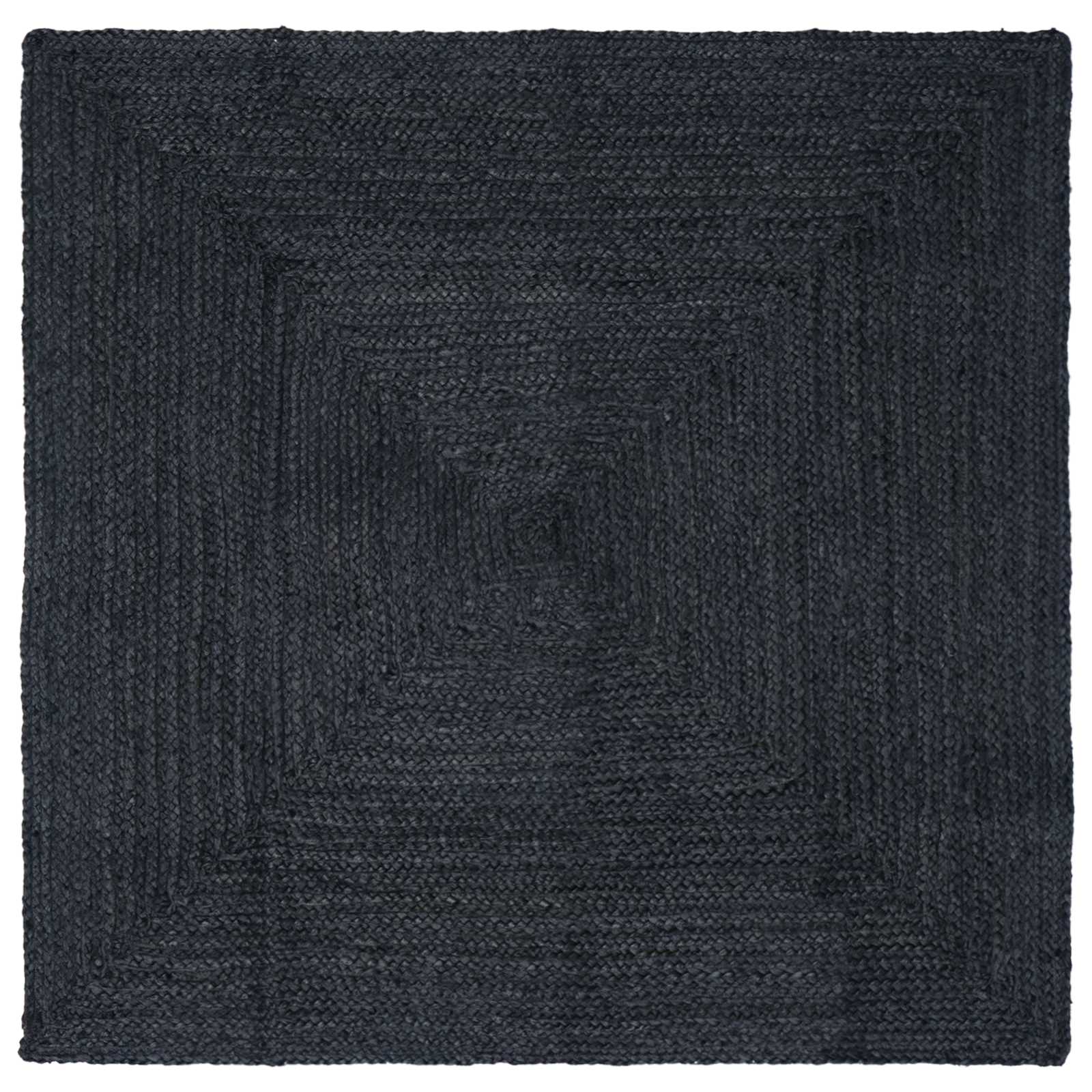 Bereichsteppiche Quadratisch Dunkelgrau 160 x 160 cm Jute