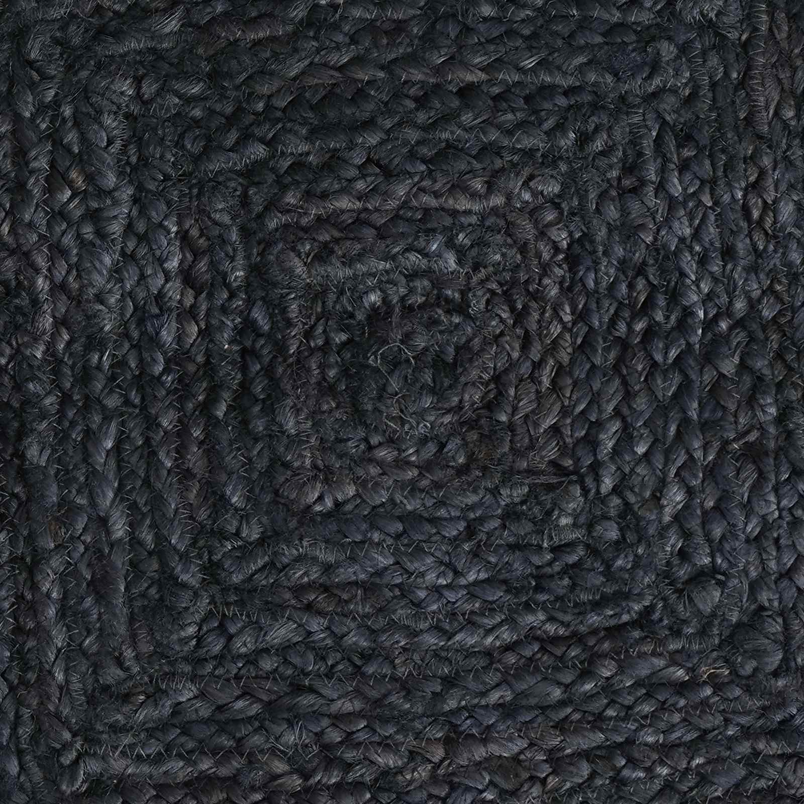 Bereichsteppiche Quadratisch Dunkelgrau 200 x 200 cm Jute