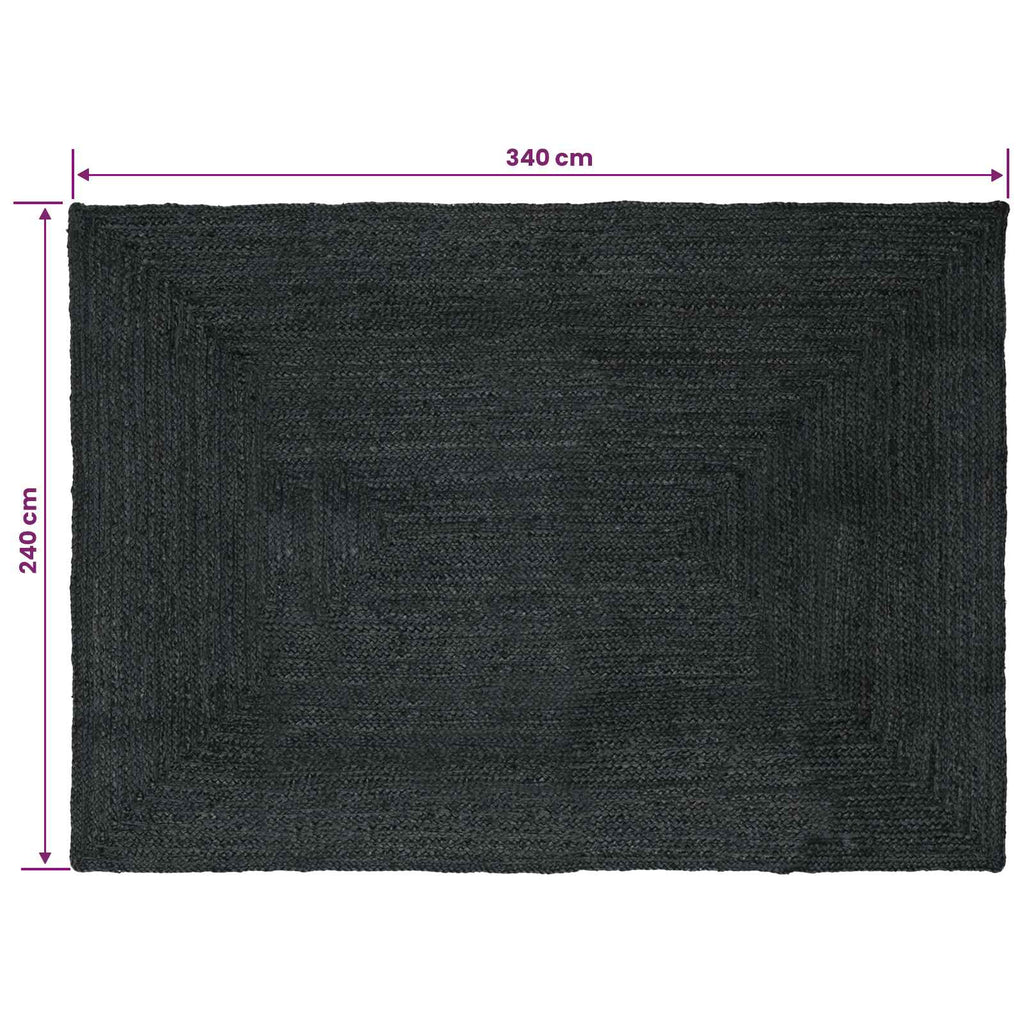 Bereichsteppiche Rechtwinklig Dunkelgrau 240 x 340 cm Jute