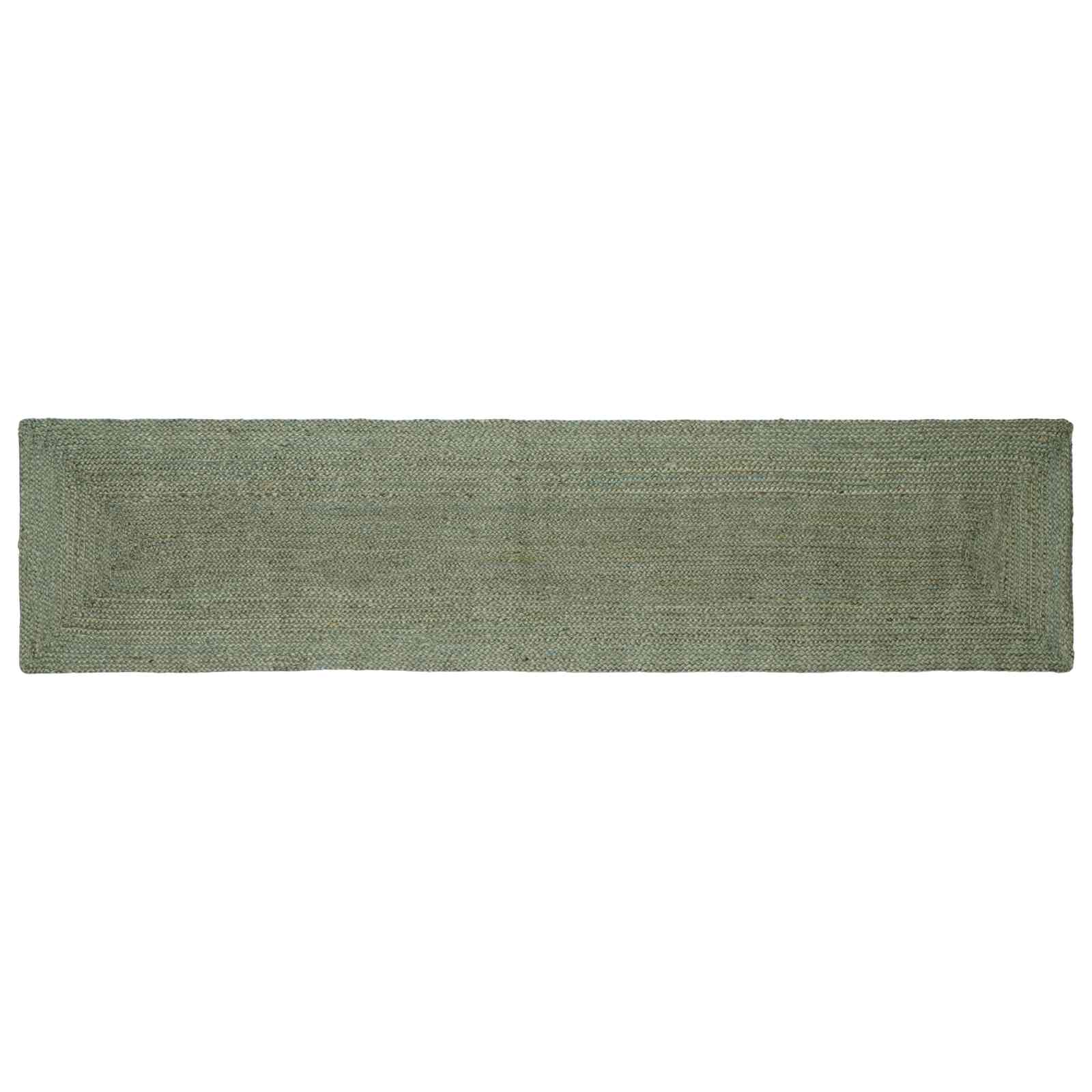 Bereichsteppiche Rechtwinklig Olive Grün 60 x 200 cm Jute