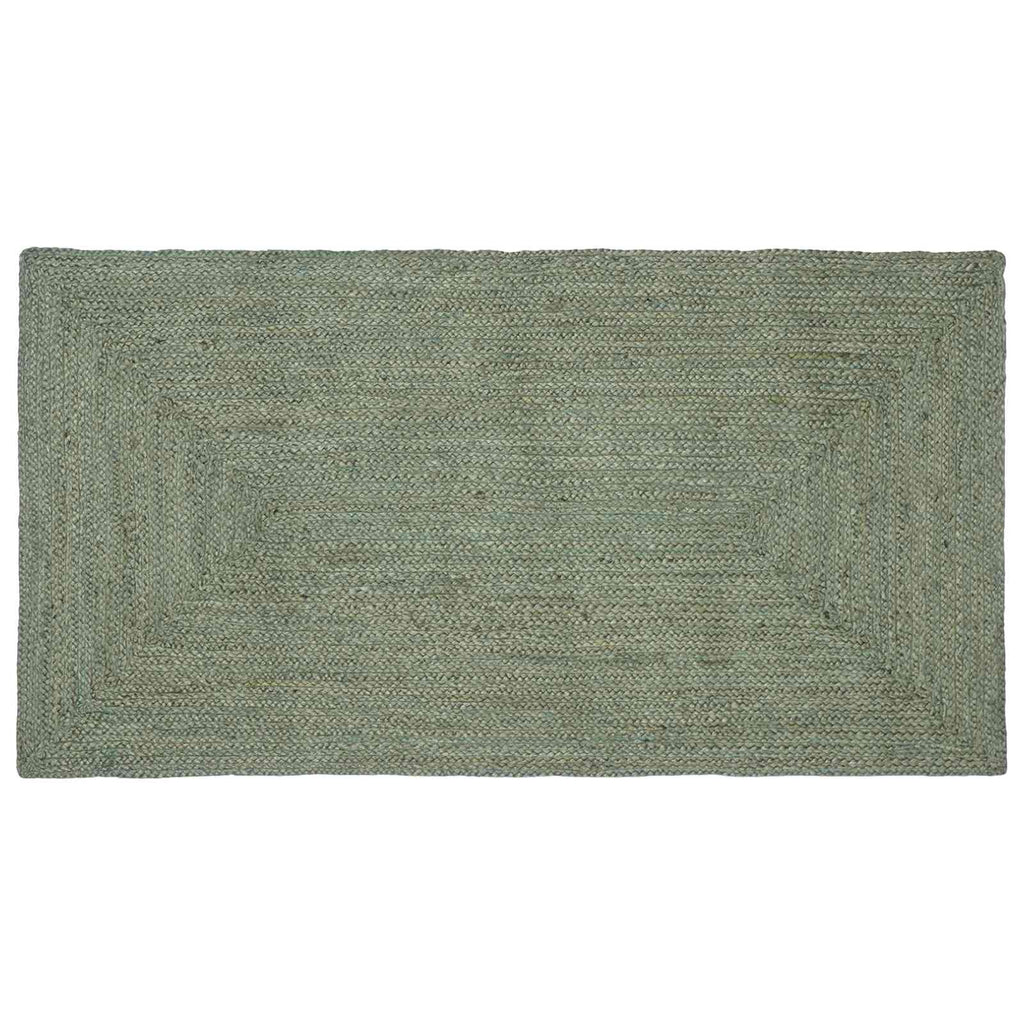 Bereichsteppiche Rechtwinklig Olive Grün 80 x 150 cm Jute