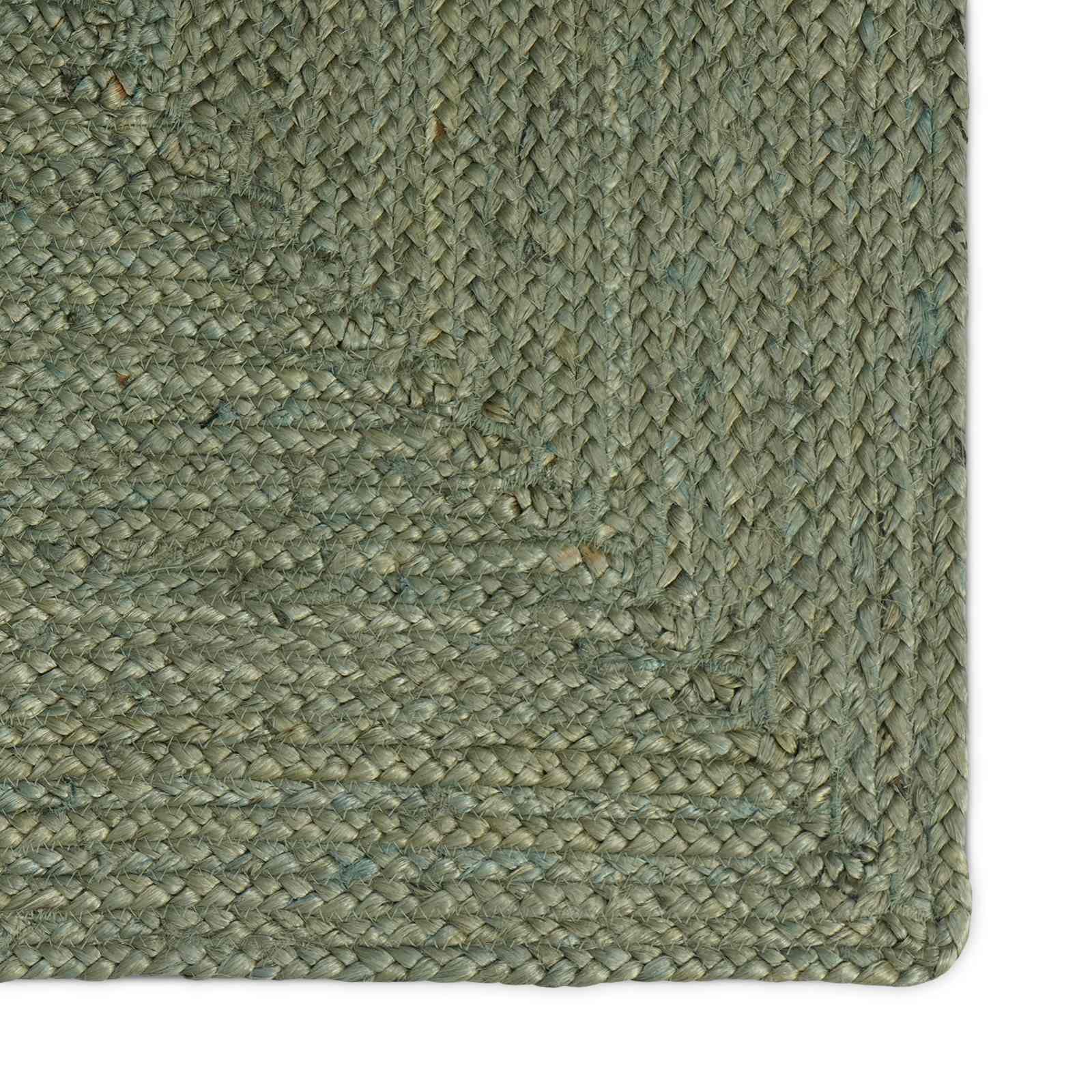 Bereichsteppiche Rechtwinklig Olive Grün 80 x 400 cm Jute
