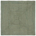 Bereichsteppiche Rechtwinklig Olive Grün 160 x 160 cm Jute
