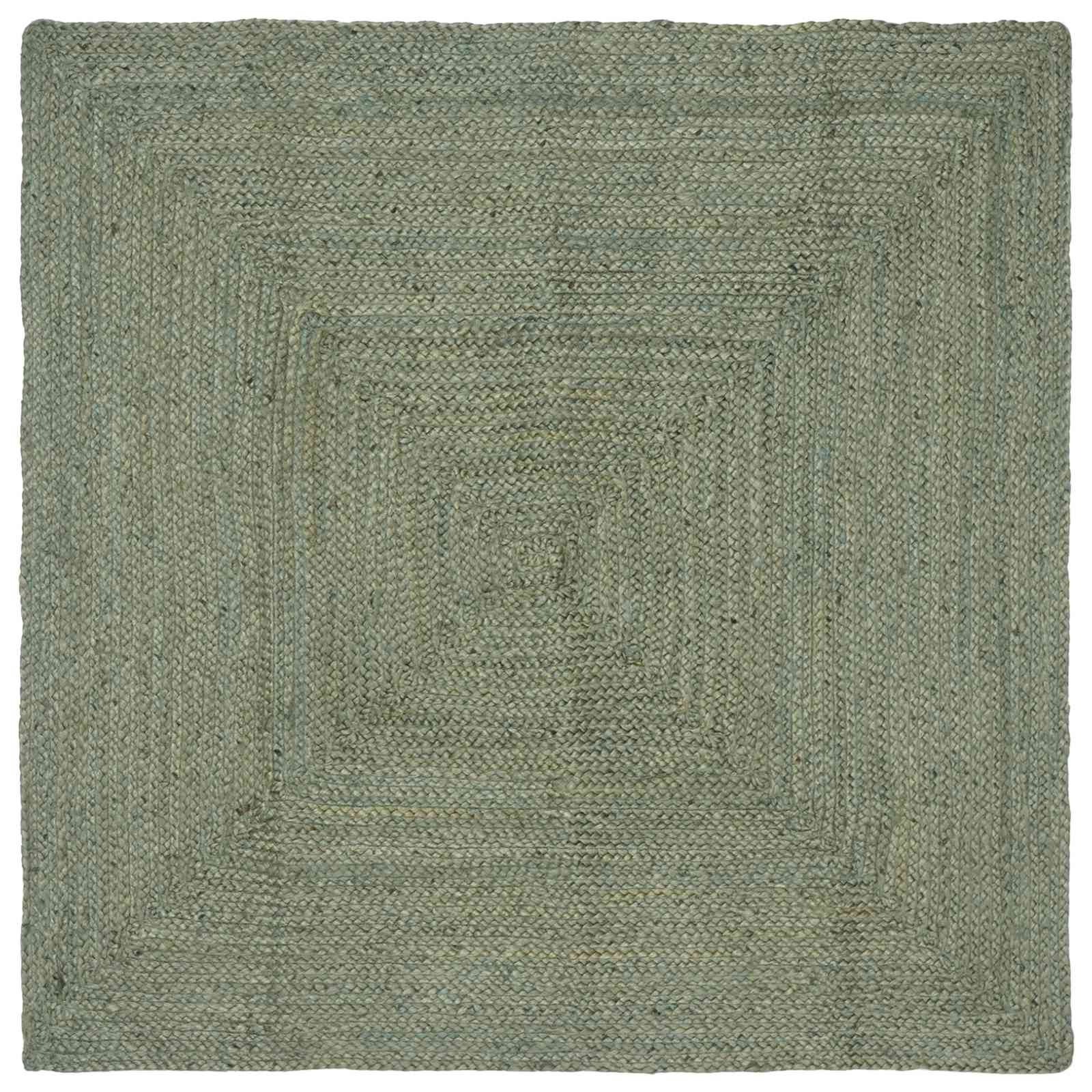 Bereichsteppiche Rechtwinklig Olive Grün 160 x 160 cm Jute