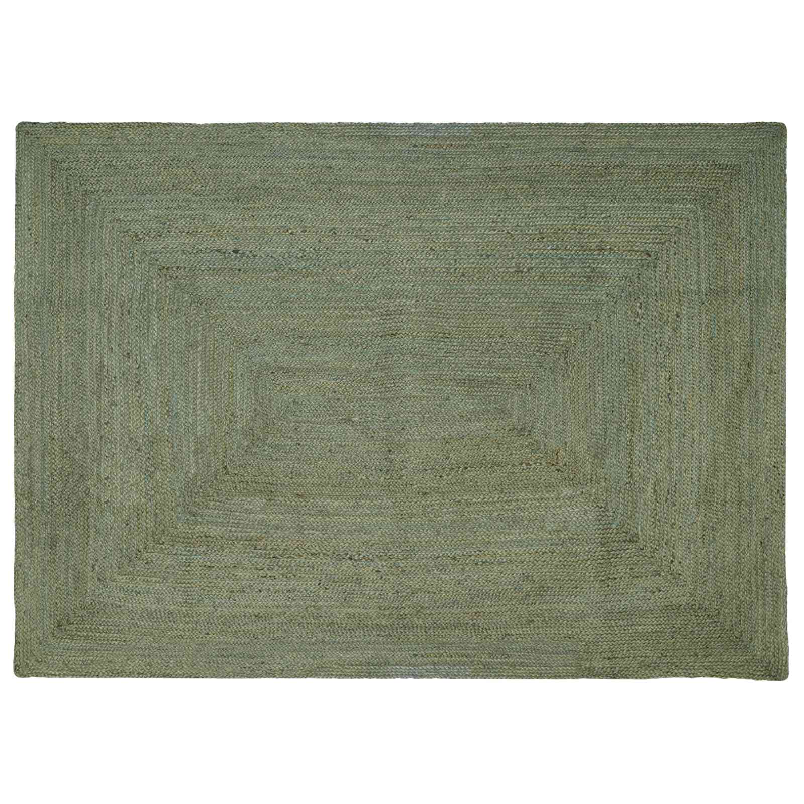 Bereichsteppiche Rechtwinklig Olive Grün 240 x 340 cm Jute