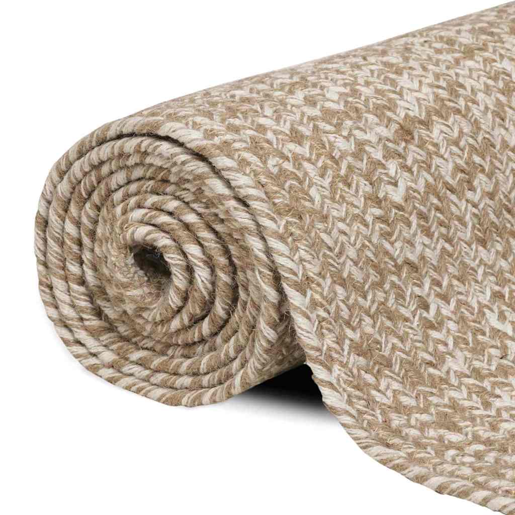 Bereichsteppiche Natürlich und Weiß 80 x 150 cm Jute