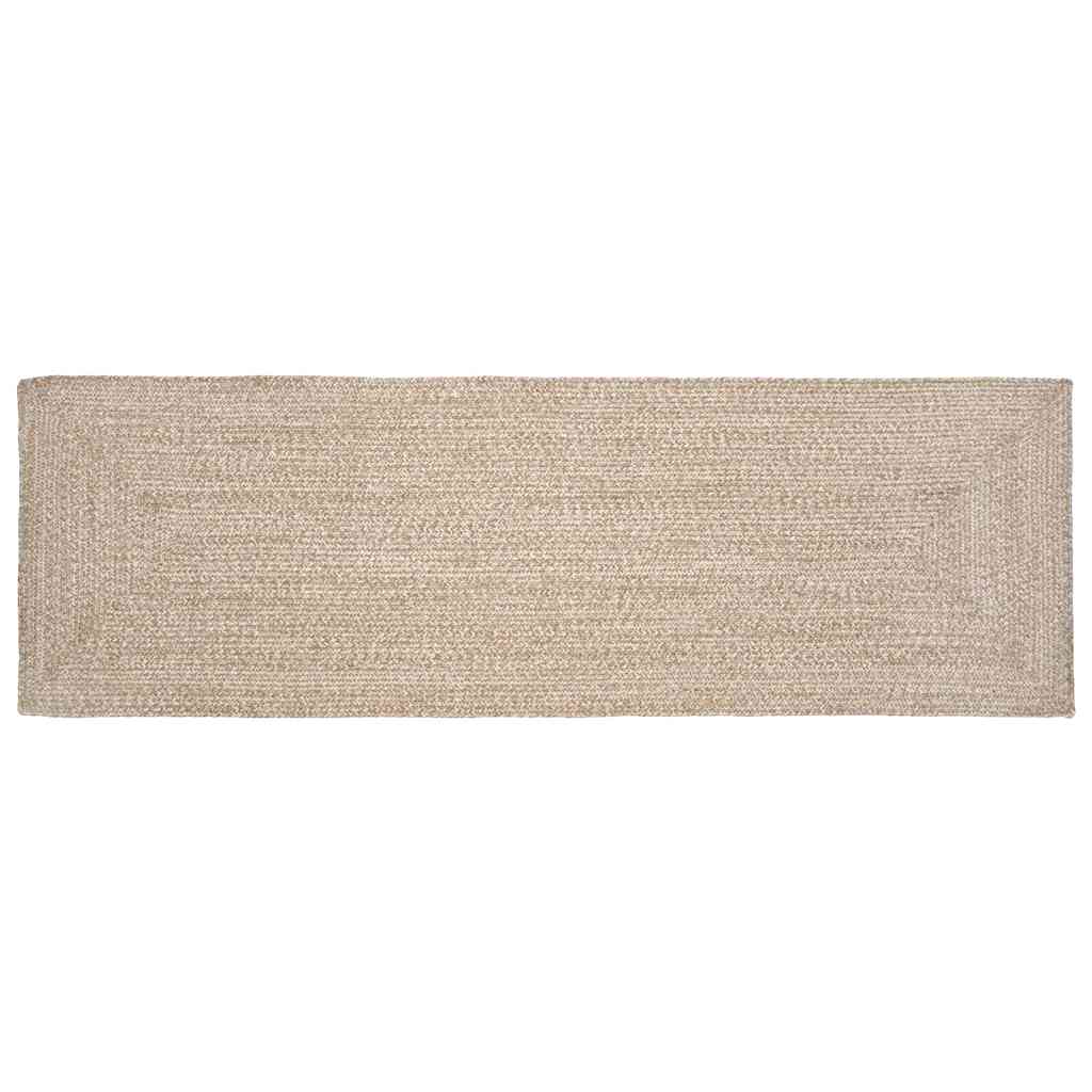 Bereichsteppiche Natürlich und Weiß 80 x 300 cm Jute