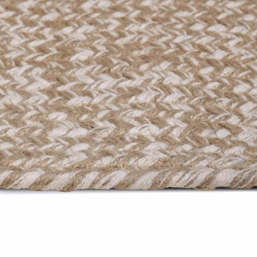 Bereichsteppiche Natürlich und Weiß 100 x 200 cm Jute