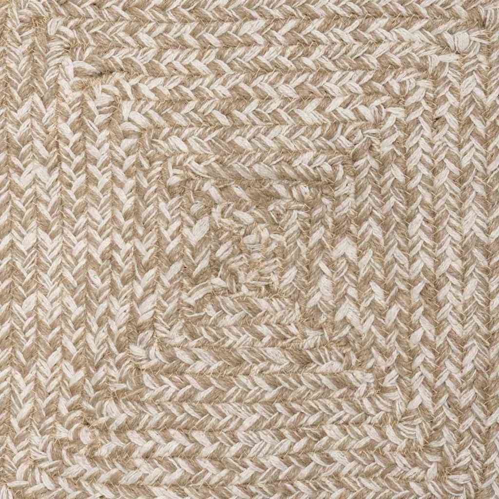 Bereichsteppiche Natürlich und Weiß 120 x 120 cm Jute
