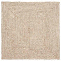 Bereichsteppiche Natürlich und Weiß 120 x 120 cm Jute