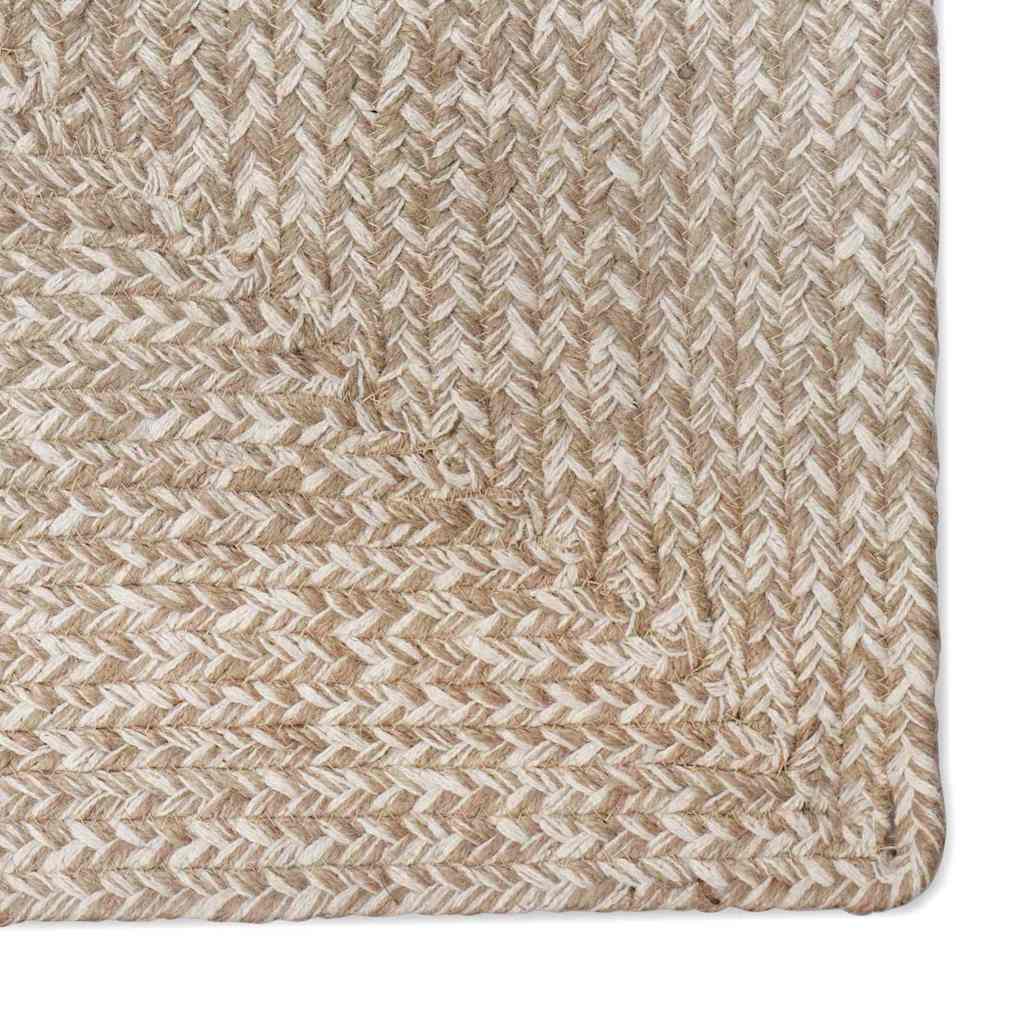 Bereichsteppiche Natürlich und Weiß 200 x 200 cm Jute