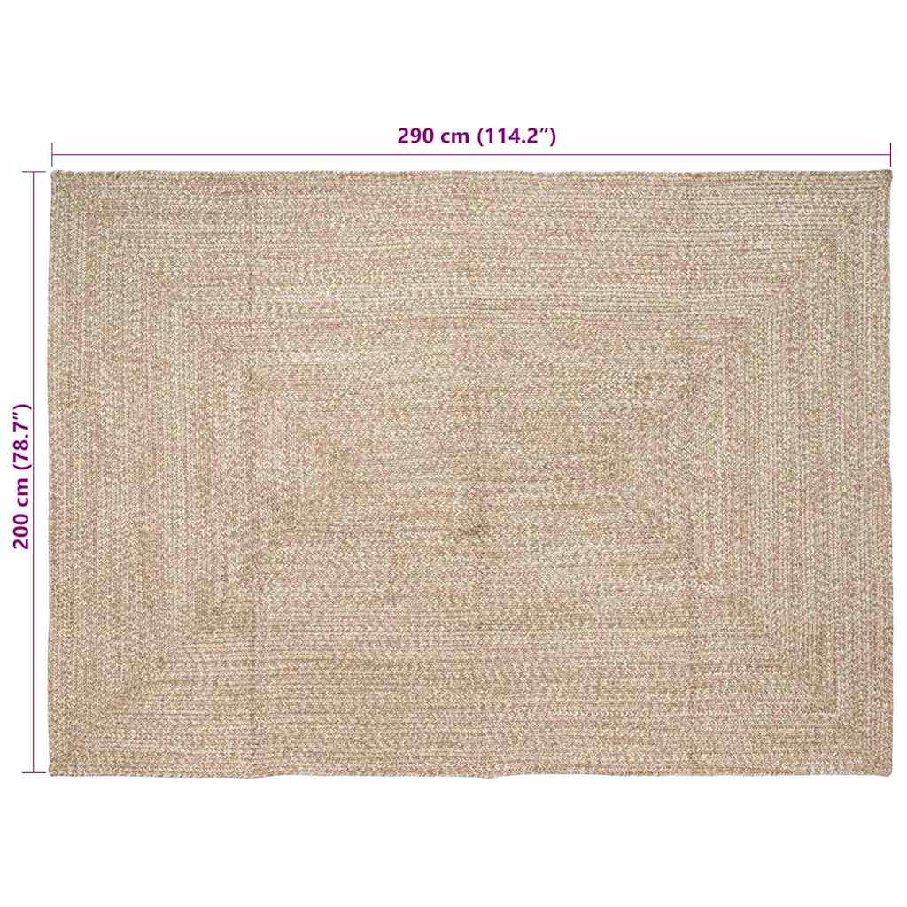 Bereichsteppiche Natürlich und Weiß 200 x 290 cm Jute