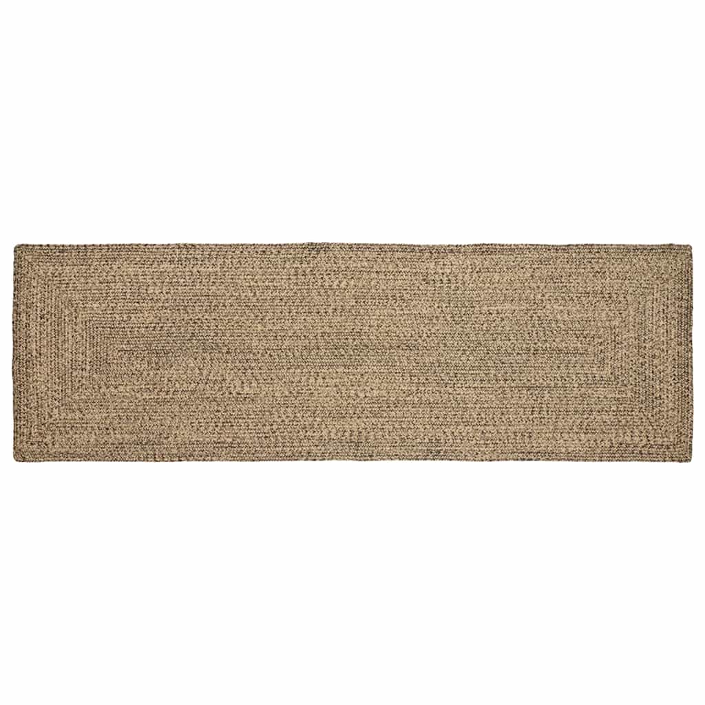 Bereichsteppiche Natürlich und Schwarz 80 x 250 cm Jute