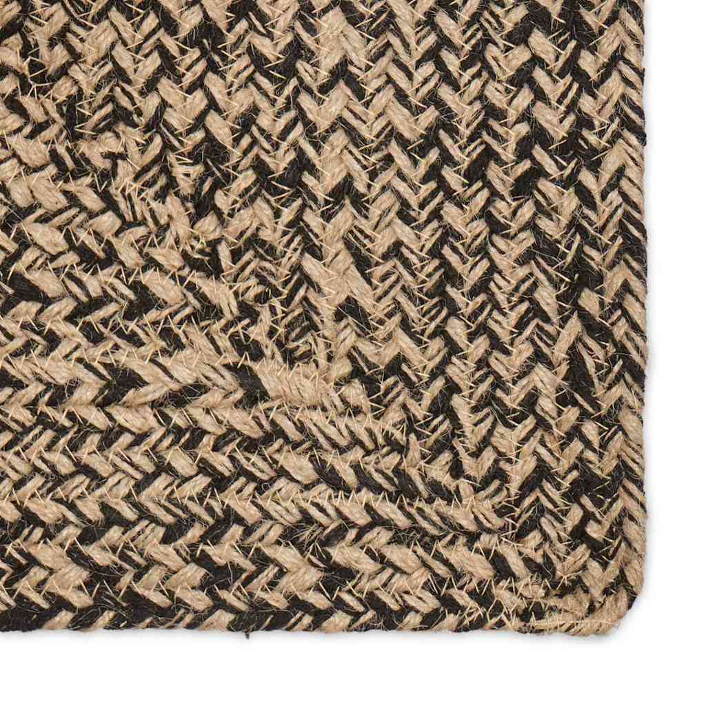Bereichsteppiche Natürlich und Schwarz 200 x 200 cm Jute