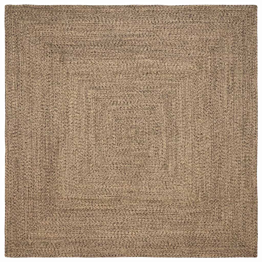 Bereichsteppiche Natürlich und Schwarz 200 x 200 cm Jute