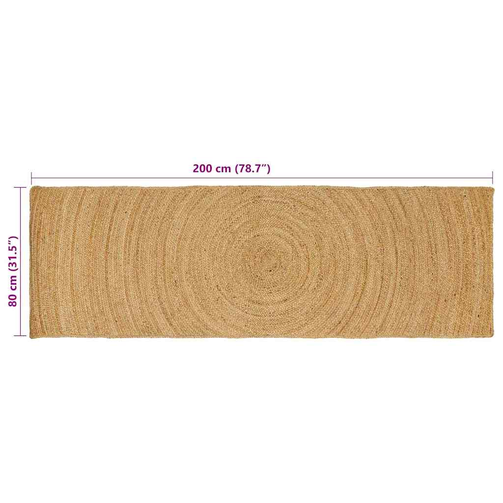 Bereichsteppiche Natur 80 x 200 cm Jute