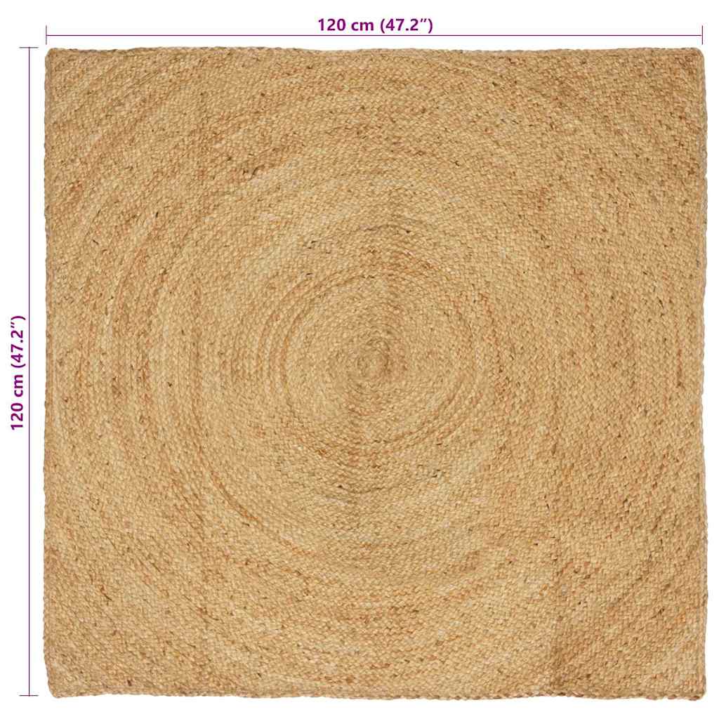 Bereichsteppiche Natur 120 x 120 cm Jute