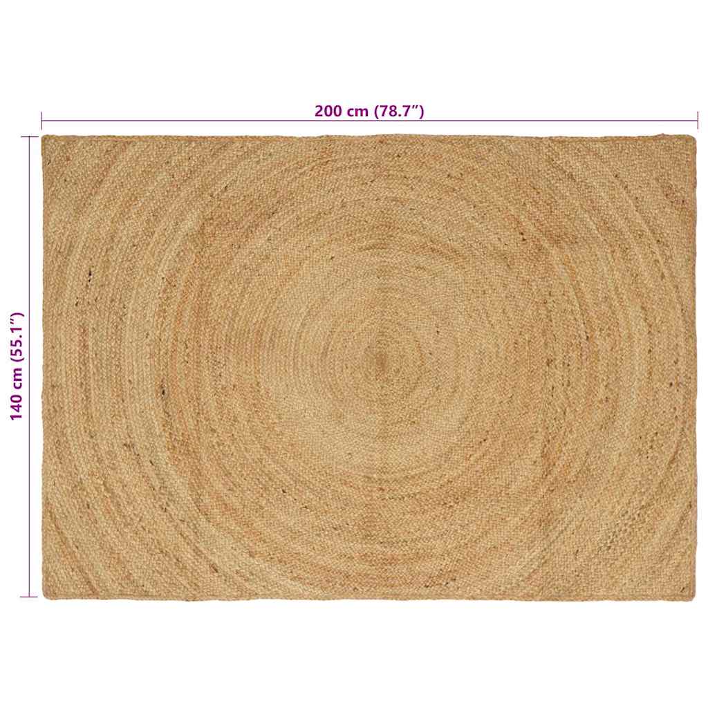 Bereichsteppiche Natur 140 x 200 cm Jute