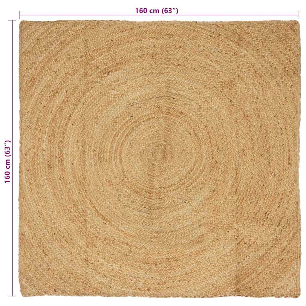 Bereichsteppiche Natur 160 x 160 cm Jute