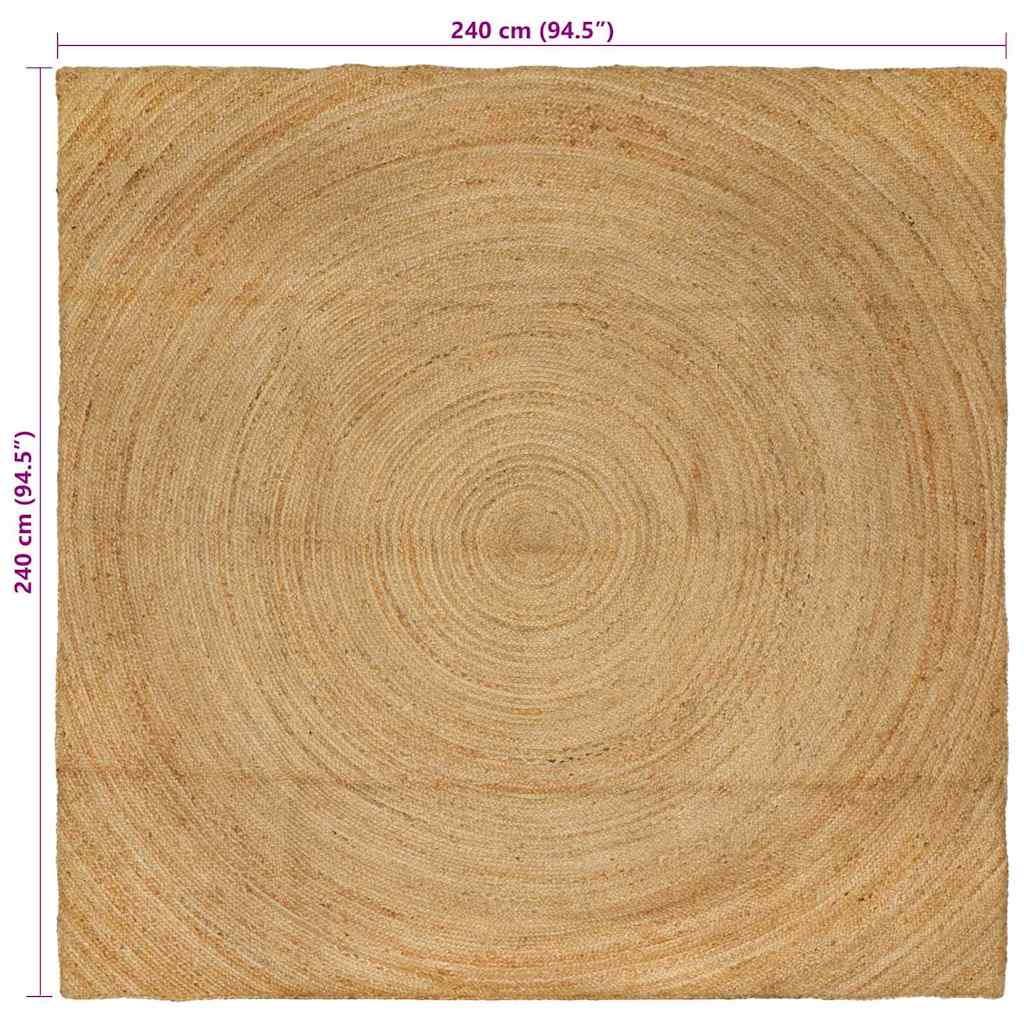 Bereichsteppiche Natur 240 x 240 cm Jute