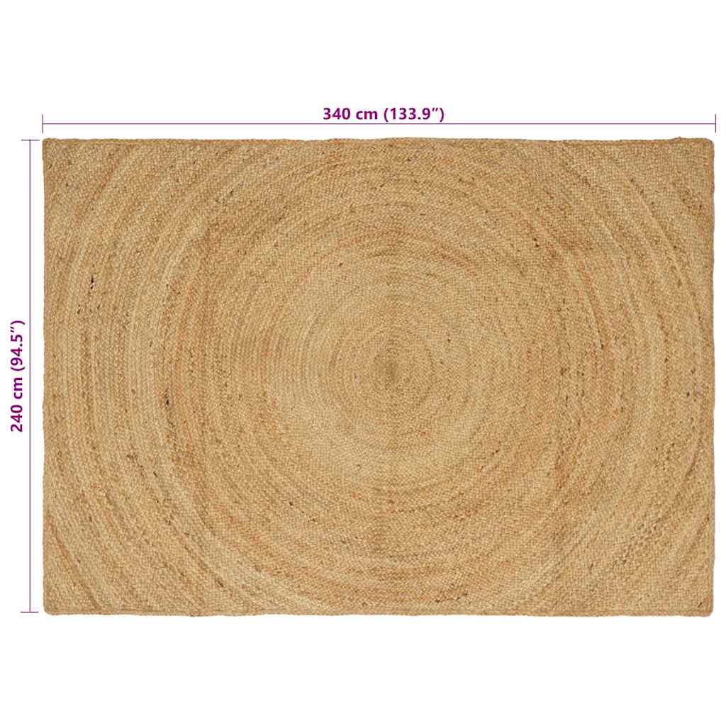Bereichsteppiche Natur 240 x 340 cm Jute