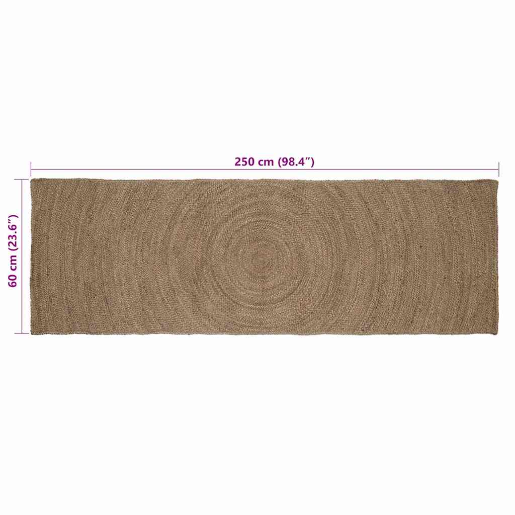 Bereichsteppiche Grau 60 x 250 cm Jute