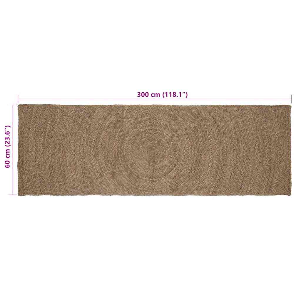 Bereichsteppiche Grau 60 x 300 cm Jute