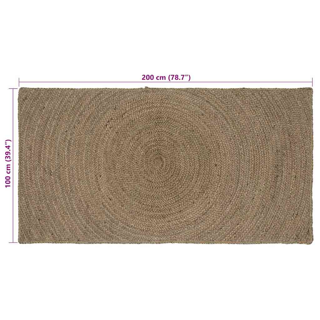 Bereichsteppiche Grau 100 x 200 cm Jute